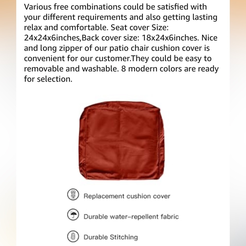 Outdoor Deep Seating Cushion Cover Set - Picture 7 of 11